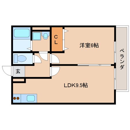 長柄駅 徒歩16分 2階の物件間取画像